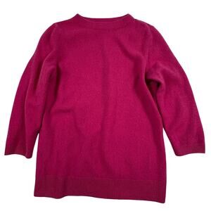 Talbots 100% Cashmere Pullover Sweater Women's SP Fuchsia Classic Luxury